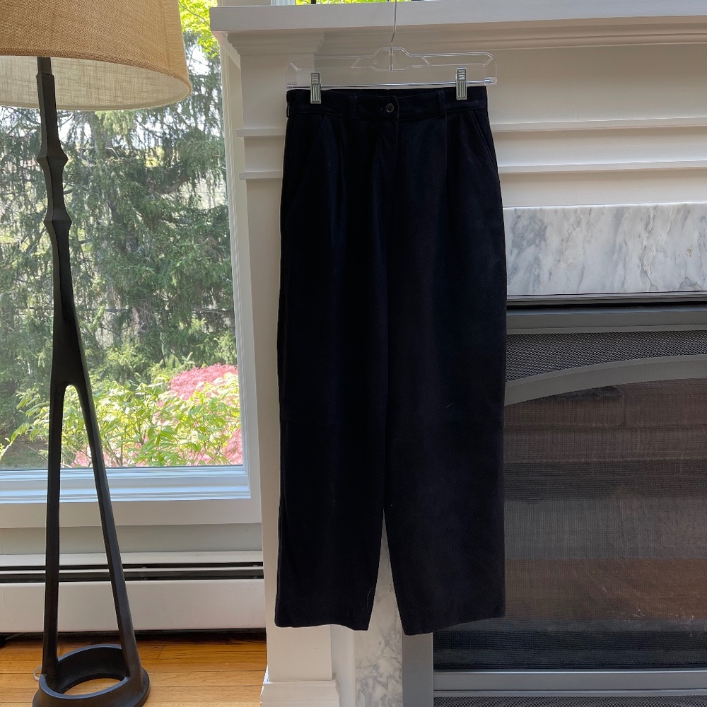 Pristine Black Suede Melanzona Suede Pants